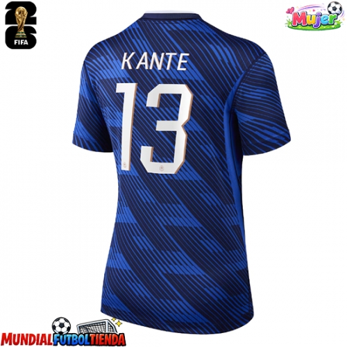 Camiseta Francia Kante #13 Primera Equipación Replica Mundial 2026 para mujer mangas cortas